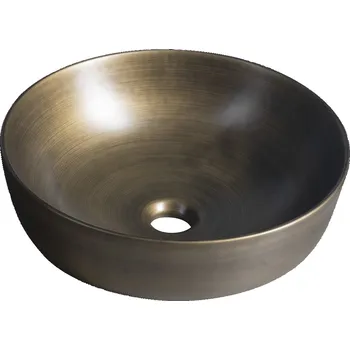 SAPHO PRIORI keramické umyvadlo na desku, Ø 41,5 cm, bronz