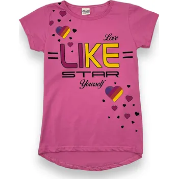 Dívčí tričko Minolli Dívčí trička s krátkým rukávem LIKE Barva: Růžová, Velikost: 152