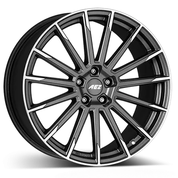 Alu kolo Alu disk AEZ Atlanta titan 8x18, 5x112, 66.6, ET30 Graphite matt/polished