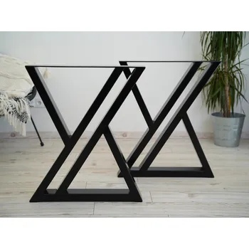 Stolová podnož Treesome Robustní Double Z Industrial Podnož Stolová Noha 2ks Černá Rozměr: Š 60 x V 72 cm