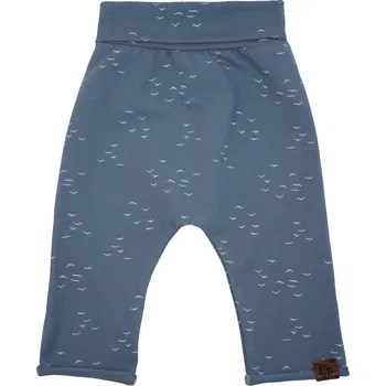 modré bavlněné tepláčky s potiskem