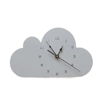 Dekorace do dětského pokoje Dream Creations Dětské nástěnné hodiny šedý mrak