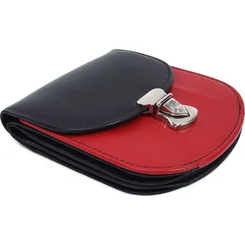 Peněženka Černočervená dámská kožená peněženka se zámečkem 511-1241A-60/31