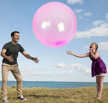 Gumová bublina Bubble Ball plnitelná vzduchem/vodou 80 cm růžová