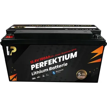 Trakční baterie Trakční baterie 150 Ah, 12,8 V, Perfektium LiFePo4 Lithium, přes 3000 cyklů, 5 let záruka, s vestavěným Smart BMS, Bluetooth, PB-12.8V 150Ah Perfektium (Perfektium)