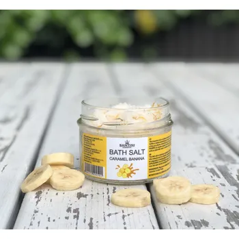 Tělový peeling Sůl do koupele s vitamíny a minerály Santini - Banán a karamel 200 g