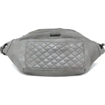 Ledvinka Stříbrnošedá dámská trendy kabelka ledvinka Celesse