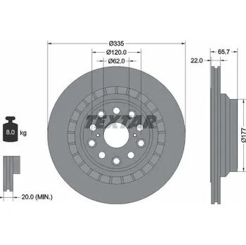 Brzdový kotouč Brzdový kotouč TEXTAR 92224503