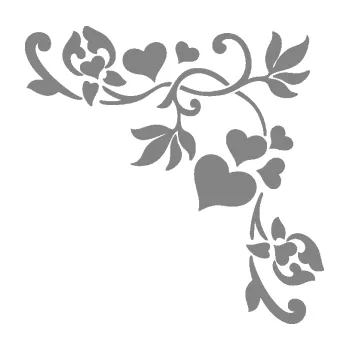 Samolepící dekorace SAMOLEPKA Květina dekor 042 pravá rohová se srdíčky (17 - šedá) NA AUTO, NÁLEPKA, FÓLIE, POLEP, TUNING, VLASTNÍ TEXT, TISK, AUTOSAMOLEPKY.cz, POLEPY, OBRÁZEK, LOGO, SAMOLEPKY