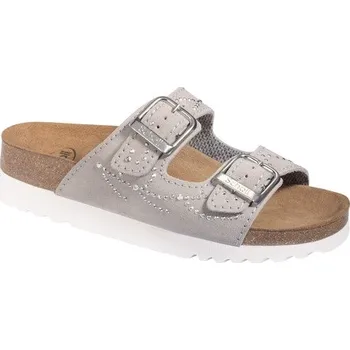 Dámská zdravotní obuv Scholl MALAREN dámské zdravotní pantofle světle šedé s technologií Bioprint Adapta