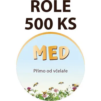 Etiketa na víčko - 4 modrá - Med ROLE 500 KS