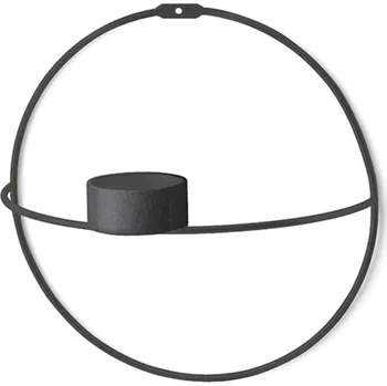 Svícen Nástěnný kovový svícen Whisper WR018 2 kusy černý