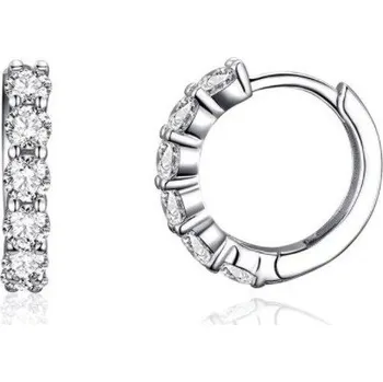 Náušnice Přívěskynakrk.cz Stříbrné náušnice KROUŽKY osázené zirkony