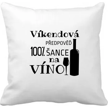 Polštář Fenomeno Polštářek - Víkendová předpověď (víno)