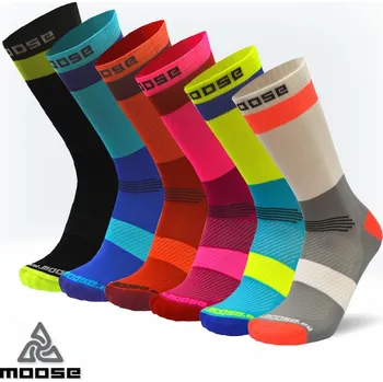 RACE POLY sportovní cyklo ponožky Moose šedá M