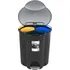 Odpadkový koš Curver Trio Pedal Bin 40 l koš na tříděný odpad černý