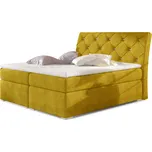 Kontinentální postel Boxspring CALVIN žlutá