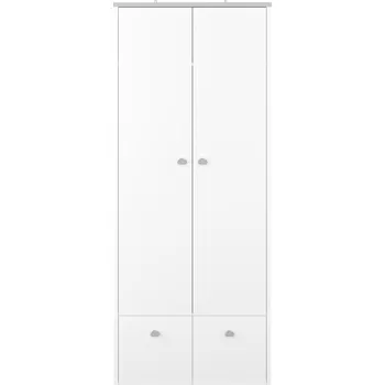 Dětská skříň Nábytek PEGAS s.r.o. Šatní skříň Loen 01, bílá/šedostříbrná