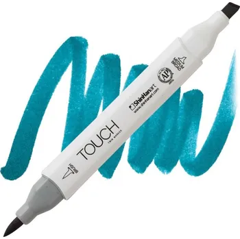 Lihová fixa TOUCH oboustranná Brush & Chisel, BG61 Peacock green
