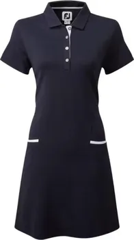 Dámské šaty FootJoy Golf Dress golfové šaty s límečkem Navy/White XS