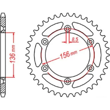 Řetězová sada pro motocykl MTX PARTS rozeta 702 45 HUSQVARNA TE 410 99-00, TE 610 99-09, SMR 450/630 03-04, SUZUKI DR 350 90-03 (JTR822.45) (řetěz 520) (MTX PARTS rozeta 702 45 HUSQVARNA TE 410 99-00, TE 610 99-09, SMR 450/630 03-04, SUZUKI DR 350 90-03 (JTR822.45) (řetěz 520))