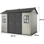 KETER OAKLAND 1175 SD zahradní domek, 350 x 229 x 254 cm, šedá/antracit 17204172 free_delivery