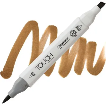 Lihová fixa TOUCH oboustranná Brush & Chisel, BR95 Burnt sienna