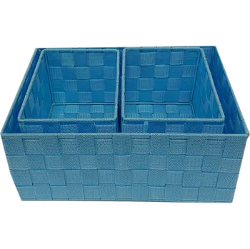 Úložný box Košík - set modrý