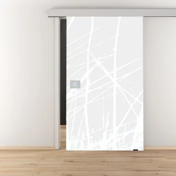 Zárubeň GLASSDOOR Celoskleněné posuvné dveře na stěnu matné Natura 950/2110