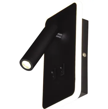 Nástěnné svítidlo KEJO K-8106 Nástěnné flexibilní LED osvětlení SET, 10+1W, hranaté, černé