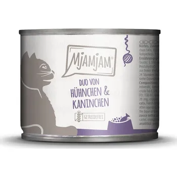 Krmivo pro kočku MjAMjAM DUO kuřecí a králičí maso na dýni 6× 200 g