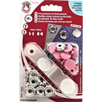 Nýt Kohinoor Druky kovové 15 mm, světle růžové