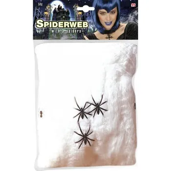 Party dekorace Widmann Pavučina se 3 pavouky 50 g