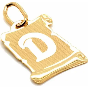 Přívěsek Písmenko D na pergamenu