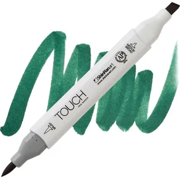 Lihová fixa TOUCH oboustranná Brush & Chisel, BG52 Deep green
