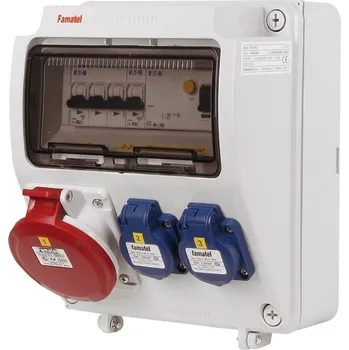 v1903-6kA - ZSF20001000.1 /3957 Zásuvková skříň IP44 jištěná s chráničem 40/4/003