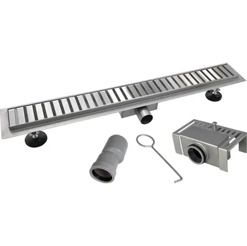 Sprchová vanička M+K MK49535 Podlahový žlab s roštem STRIP, nerezový MK49535