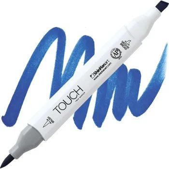 Lihová fixa TOUCH oboustranná Brush & Chisel, PB74 Brilliant blue