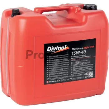 Motorový olej Divinol Motorový olej Multimax High Tech 15W-40, 20 litrů, SAE 15W-40, ACEA E9, API SN, API CJ-4, John Deere Plus-50 II 15W-40, JDQ 78 X, JDQ 78X