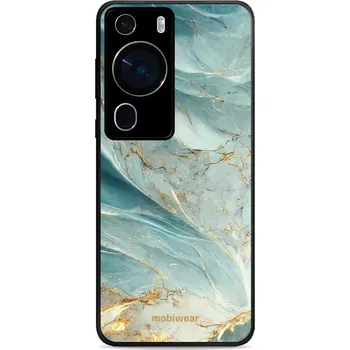 Pouzdro na mobilní telefon Lesklý kryt Mobiwear Glossy - Huawei P60 Pro - G022G Zelenkavý a zlatavý mramor (Prémiové lesklé pouzdro, obal, kryt Mobiwear Glossy na mobil Huawei P60 Pro - G022G Zelenkavý a zlatavý mramor, materiál Plast + TPU silikon - krytí po všech stranách,)