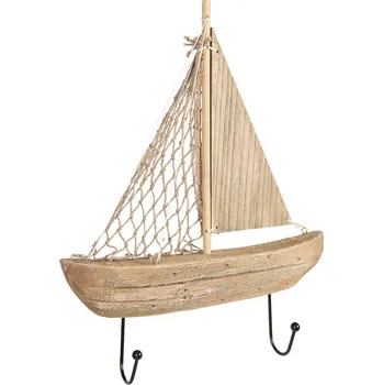 Věšák Clayre & Eef - Nástěnný věšák BOAT - 22*5*27 cm