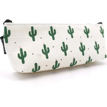 Penál Plátěné pouzdro na tužky s kaktusem