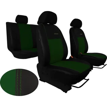Ochranný autopotah Autopotahy Škoda Octavia III, kožené EXCLUSIVE, bez zadní loketní opěrky, zelené