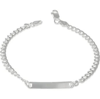 Náramek NUBIS® Dámský stříbrný náramek s destičkou - NB-1195