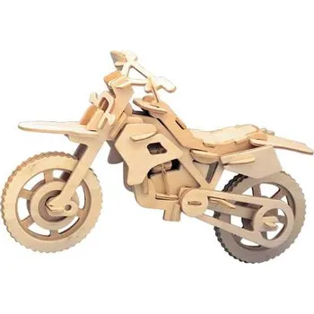 3D puzzle Woodcraft Dřevěné 3D puzzle Motorka terénní