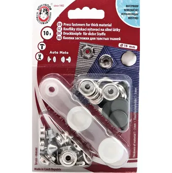 Nýt Kohinoor Druky kovové 15 mm, hnědošedé