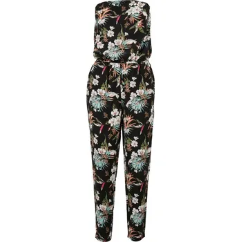 Dámský overall Ladies Viscose Bandeau Jumpsuit - black tropical M