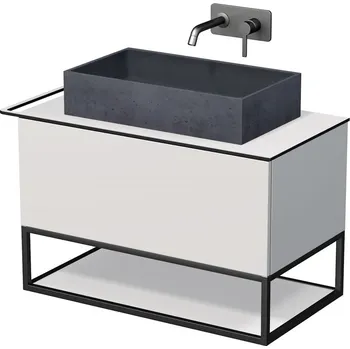 Koupelnový nábytek Koupelnová skříňka pod umyvadlo Naturel Oxo 90x58x50 cm bílá mat OXO901ZKDLBM