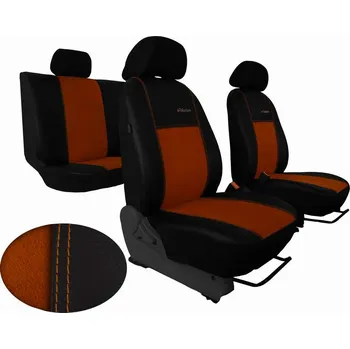 Ochranný autopotah Autopotahy VW TIGUAN II COMFORTLINE, ALLSPACE,od r.2016, EXCLUSIVE kůže a alcantara hnědé