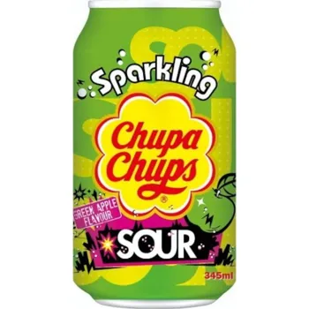 Limonáda Chupa Chups sparkling SOUR Green apple 345ml